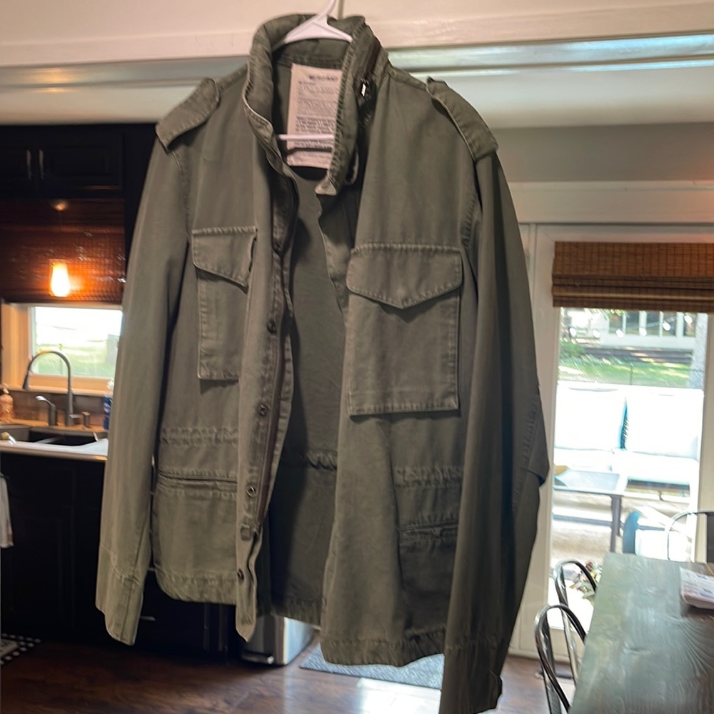 Vintage M-1965 military field jacket XL olive green